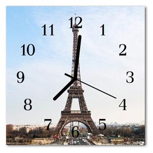 Zegar szklany kwadratowy Wieża eiffla