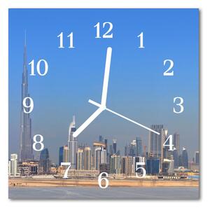 Zegar ścienny kwadrat Miasto Dubai