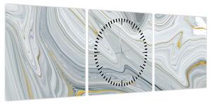 Obraz - Abstrakcja (z zegarem) (90x30 cm)