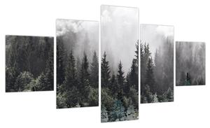 Obraz - Las z ilustrowanymi elementami (125x70 cm)