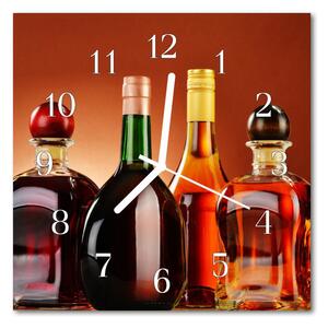 Zegar szklany kwadratowy Alkohole