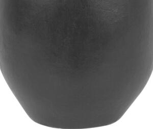 Wazon dekoracyjny czarny minimalistyczny ceramika złoty akcent 32 cm Coria Beliani