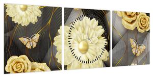 Obraz - Decor II. (z zegarem) (90x30 cm)