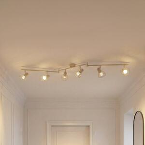 Lampa sufitowa Piena Lindby, możliwość ściemniania, kremowy / amber, salon / jadalnia, metal, nowoczesny