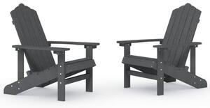 Krzesła ogrodowe adirondack, 2 szt., hdpe, antracytowe
