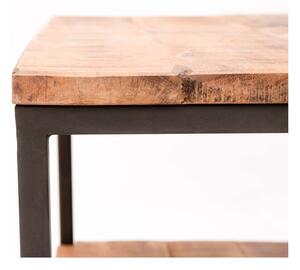 Czarny stolik z blatem z drewna mango LABEL51 Vintage XXL