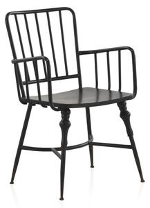 Czarne krzesło metalowe Geese Gap