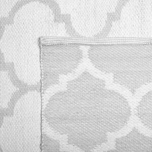 Dwustronny dywan zewnętrzny wewnętrzny 160x230cm marokańska koniczyna szary Aksu Beliani