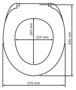 Ciemnoszara deska sedesowa wolnoopadająca Wenko Bellevue, 42,5x35,5 cm
