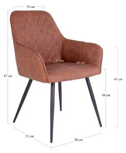 Black Friday - Zestaw 2 brązowych krzeseł House Nordic Harbo