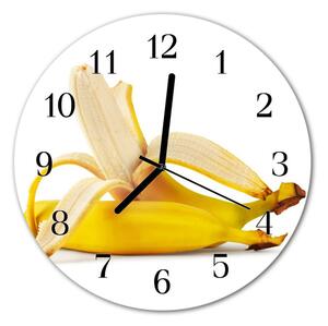 Zegar szklany okrągły Banany