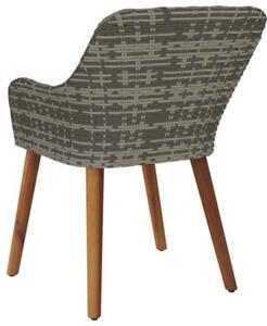 Krzesło ogrodowe 2 szt. szary 62,5 x 55 x 82 cm polirattan