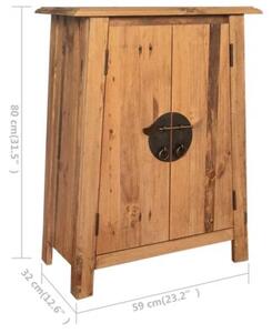 Szafka do łazienki, lite drewno sosnowe, 59x32x80 cm