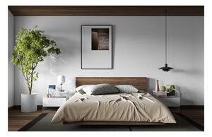 Brązowe łóżko TemaHome Float, 180x200 cm