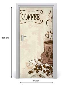Naklejka fototapeta na drzwi Aromatyczna kawa