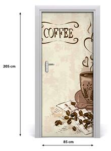 Naklejka fototapeta na drzwi Aromatyczna kawa