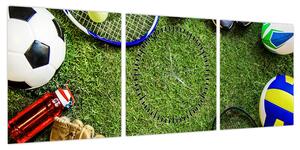 Obraz - Sport (z zegarem) (90x30 cm)