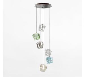 Zuma Line Zuma Line MD3350A-6BL/MIX - LED Żyrandol na lince COLORE 6xLED/6W/230V czarny/kolorowy ZL0798