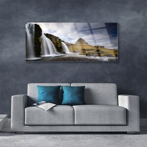 Obraz Szklany Wodospad Góry Krajobraz
