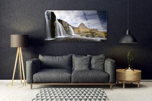 Obraz Szklany Wodospad Góry Krajobraz