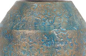 Wazon dekoracyjny ceramiczny złoto-turkusowy Massa Beliani