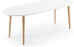 Stół rozkładany do jadalni z drewna bukowego Kave Home Oakland, 140 x 90 cm