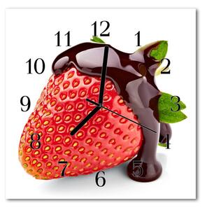 Zegar ścienny kwadrat Truskawkowa czekolada