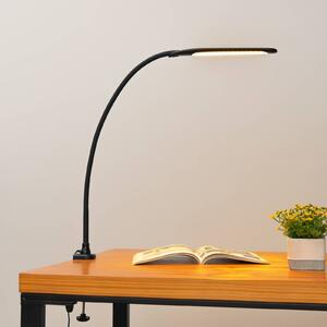 Lampka z klipsem Nilay Lindby, możliwość ściemniania, czarny, biuro, metal, nowoczesny