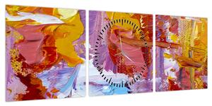Obraz - Malarstwo olejne (z zegarem) (90x30 cm)