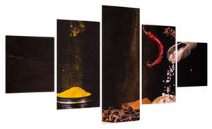 Obraz - Przyprawy w ruchu (125x70 cm)