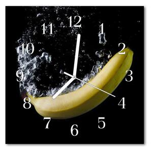 Zegar szklany kwadratowy Banan