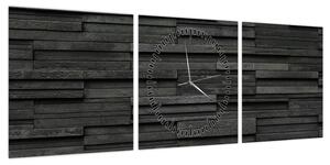 Obraz - Tekstura kamienia (z zegarem) (90x30 cm)