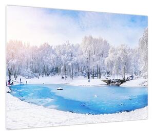 Obraz - Lodowe jezioro (70x50 cm)