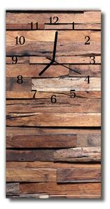 Zegar Szklany Pionowy Klasyczny Drewno drewniany brązowy