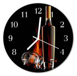 Zegar szklany okrągły Alkohol