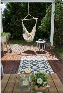Kremowy tapicerowany wiszący fotel ogrodowy Tobago – Garden Pleasure