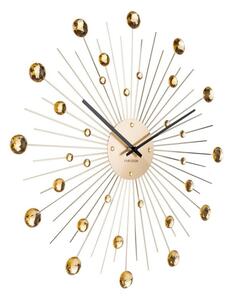 Zegar w kolorze złota Karlsson Sunburst, ø 50 cm