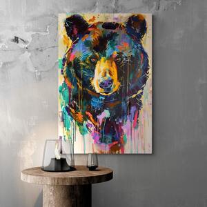 Obraz niedźwiedz z imitacją obrazu