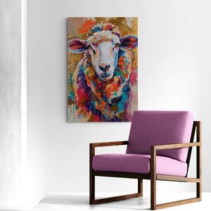 Obraz owca z imitacją obrazu