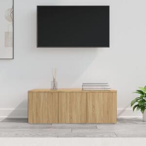 Szafka pod TV, dąb sonoma, 80x34x30 cm, materiał drewnopochodny