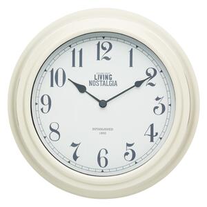 Kremowy zegar ścienny Kitchen Craft Living Nostalgia, ⌀ 25,5 cm