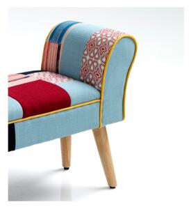 Kolorowa ławka z nogami z drewna dębowego Tomasucci Kaleidos