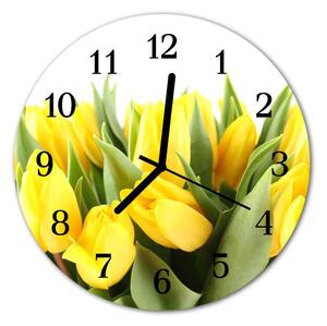 Zegar ścienny okrągły Tulipany