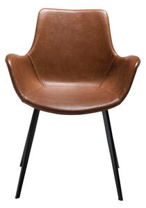 Jasnobrązowe krzesło ze skóry ekologicznej z podłokietnikami DAN-FORM Denmark Hype