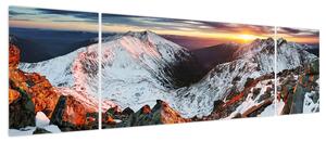 Obraz - Zimowa panorama górska (170x50 cm)