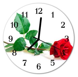 Zegar szklany okrągły Róża