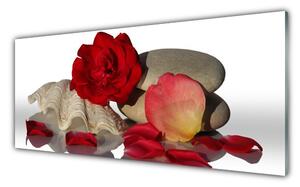 Obraz Szklany Róże Płatki Martwa Natura