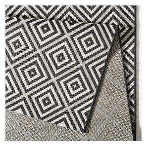 Czarno-biały dywan odpowiedni na zewnątrz NORTHRUGS Karo, 200x290 cm