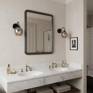 Kinkiet łazienkowy nad lustro glamour EDYLIT czarny grafitowy klosz INDI GREY 15-233 1xE27