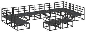 Nowoczesny zestaw sof ogrodowych z aluminium z regulowanymi nóżkami i wygodnymi poduszkami